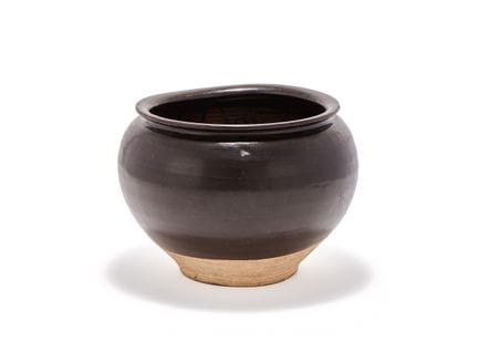 Grande vaso nero smaltato dell’Henan, ben conserva