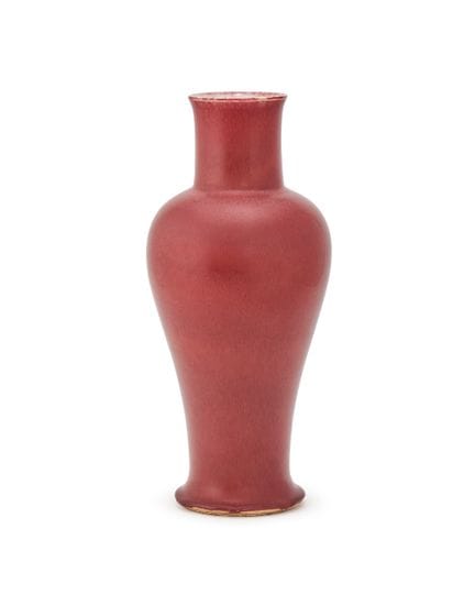 Jarrón chino «sang-de-boeuf» de 44 cm de altura, «