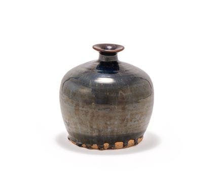 Vaso cinese “tulu” dell’Henan, con smalto nero e m