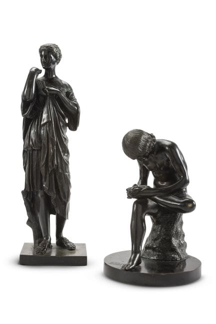 DEUX BRONZES DU GRAND TOUR : « SPINARIO » ET « DIA