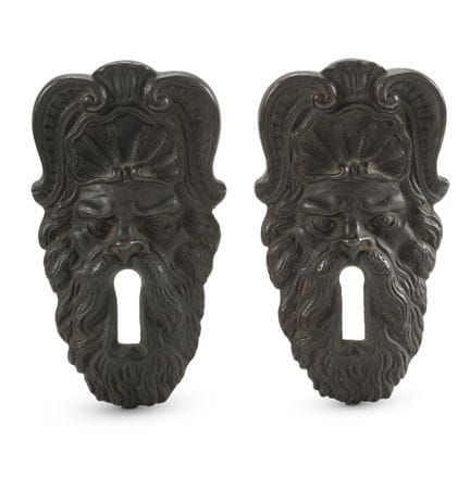 PAIRE DE ROSACES EN BRONZE ITALIENNES, PROBABLEMEN