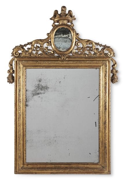 Miroir vénitien en bois doré, italien, début du XI