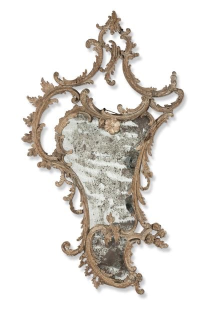 MIROIR ASYMÉTRIQUE EN PIN DE L'ÉPOQUE DE GEORGE II