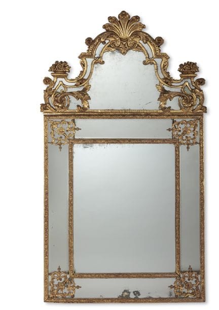 GRAND MIROIR DE STYLE RÉGENCE EN BOIS DORÉ, FRANÇA