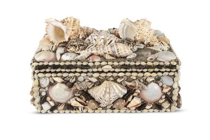 BOÎTE INCRUSTÉE DE COQUILLAGES – MILIEU DU XXe SIÈ