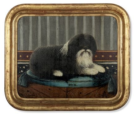 ÉCOLE FRANÇAISE (XIXe SIÈCLE) DICK, UN CHIEN À POI