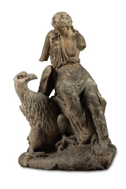STATUE FRAMMENTAIRE EN TERRE CUITE REPRÉSENTANT HÉ