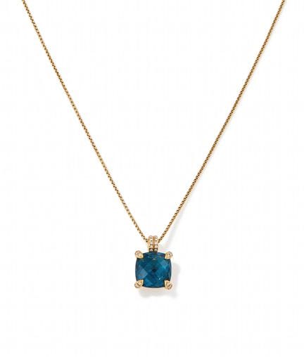 DAVID YURMAN, COLGANTE «CHATELAINE» DE TOPACIO AZU