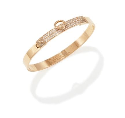 HERMÈS, BRAZALETE «COLLIER DE CHIEN» CON DIAMANTES