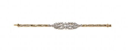 UNA PULSERA DE DIAMANTES DE MEDIADOS DEL SIGLO XX: