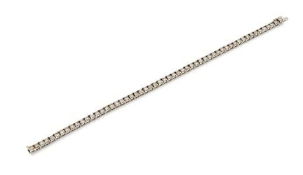 PULSERA DE DIAMANTES: Engastada con una fila conti