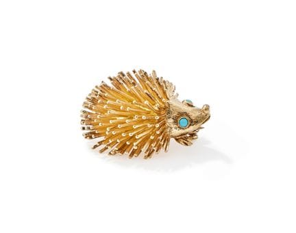 UN BROCHE ORIGINAL CON TURQUESA, LONDRES, 1965. Er