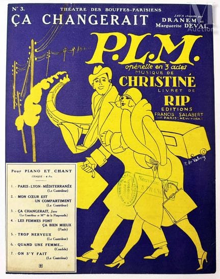 DE VALERIO R.
«Ca Changerait PLM», opereta en tres
