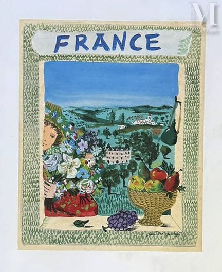 MALCLES JEAN DENIS
Francia. Gouache firmado por Je