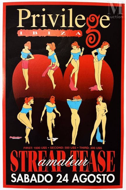 Privilège Ibiza Strip Tease Amateur
Cartel montado