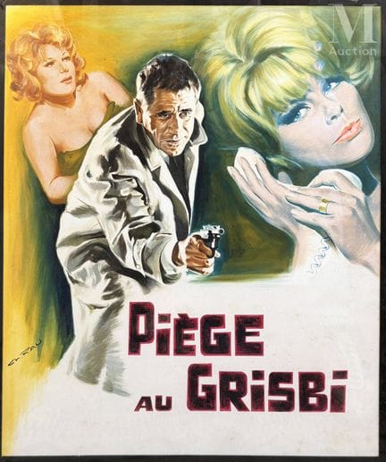 RAU CHARLES
Trampa en el Grisbi. Gouache firmado p