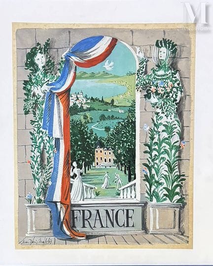 MALCLES JEAN DENIS
Francia. Gouache firmado por Je