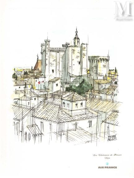 PAGES PIERRE
乌泽斯  法国城堡 法国航空
石版印刷格纹菜单 / 复古石版印刷格纹菜单
