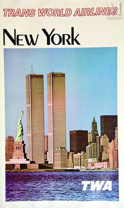 Torre gemela de Nueva York, TWA
Impreso en EE. UU.