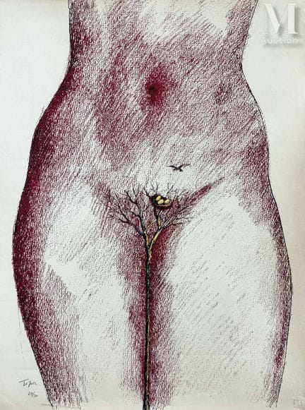 TOPOR ROLAND
Donna surrealista Litografia firmata 