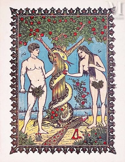 Adamo ed Eva
Manifesto su tela /  Manifesto vintag