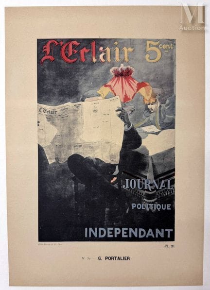 PORTALIER G.
l4eCLAIR 5 CENT Periódico político in