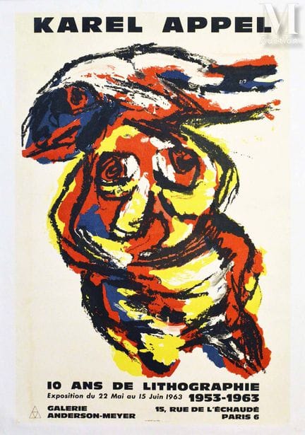 卡雷尔·阿佩尔
卡雷尔·阿佩尔石版画十周年展 安德森·迈耶画廊
博代先生
巴黎
  亚麻布裱贴海报 