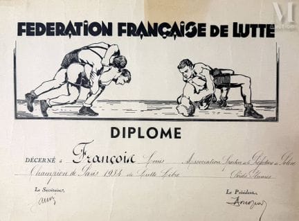 Federación Francesa de Lucha. Diploma de 1934
Sain