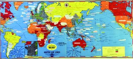 Mapa de guerra con fechas de los acontecimientos. 