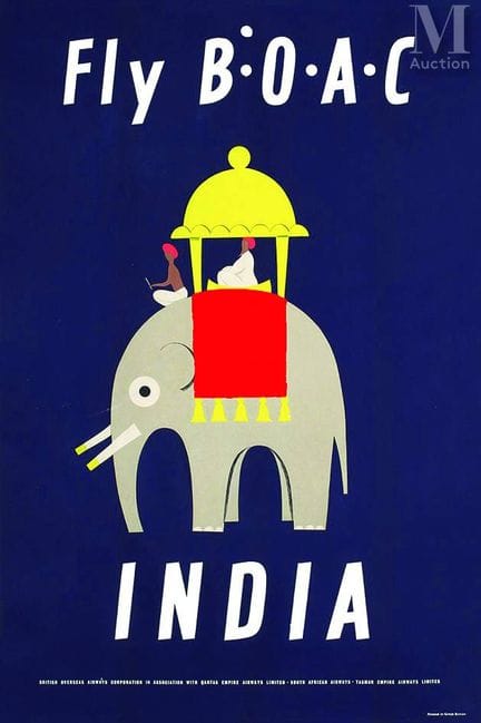 India Fly BOAC Elefante
Impreso en Gran Bretaña
  