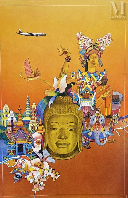 UTA  Asia (India e Cambogia)
Manifesto su tela /  