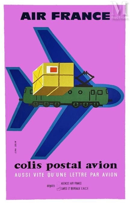 COLIN JEAN
Air France, pacco postale via aerea. Ve