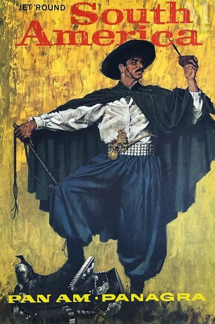 South America Jet'Round PAN AM Panagra (Gaucho arg