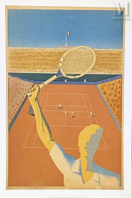 Roland Garros, la pista central en 1951, FFLT RM. 