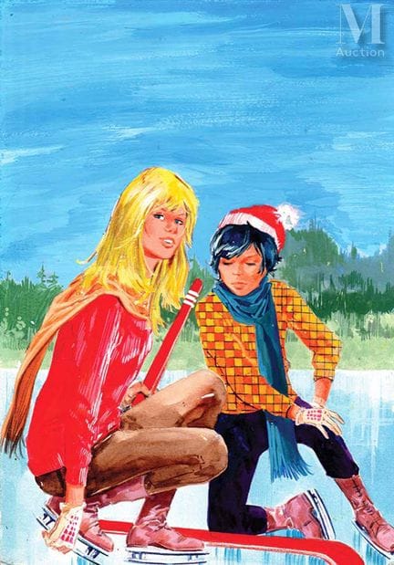 "Ice Skating" by Cathy Rivales, Gouache
Saint Mart