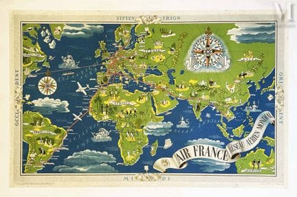BOUCHER LUCIEN
Planisfero Air France Verde
Perceva