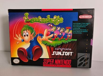 NINTENDO - SUPER NES. Jeu : Lemmings. Complet avec