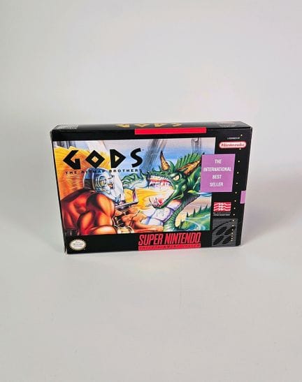 NINTENDO - SUPER NES. Jeu : Gods. Complet avec boi