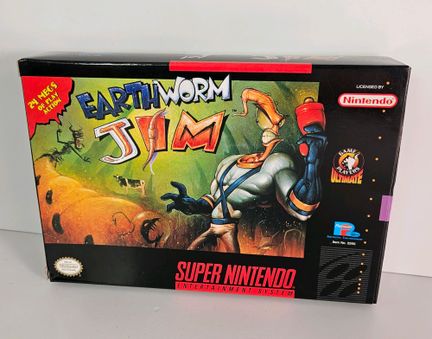 NINTENDO - SUPER NES. Jeu : Earthworm Jim. Complet