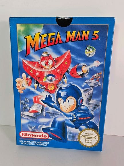NINTENDO - NES. Gioco: Mega Man 5. Completo di sca
