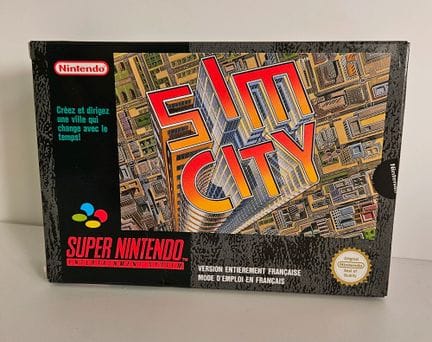 NINTENDO - SUPER NES. Jeu : Sim City. Complet avec