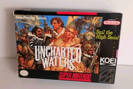 NINTENDO - SUPER NINTENDO. Jeu : Uncharted Waters.