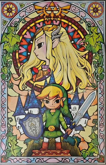 THE LEGEND OF ZELDA - Litografia a colori incornic