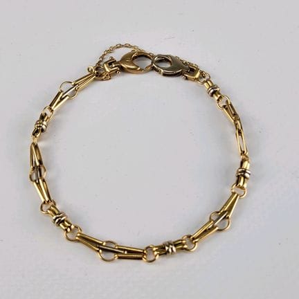 18k yellow and white gold (750) bracelet with a de