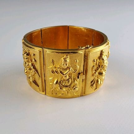 Indian bracelet in 22k yellow gold (916 parts per 
