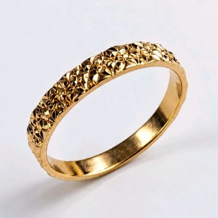 18K yellow gold ring (750 parts per thousand) with