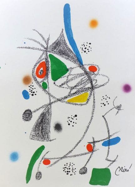 胡安·米罗
胡安·米罗
《变奏奇观 4》，1975

Guarro羊皮纸上的原版石版画
版面上签名
