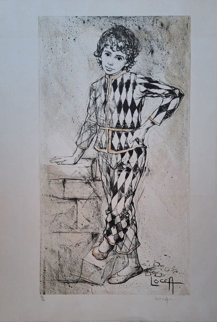 伯纳德·洛卡（1926-1997）
《小丑》，1980年

原版石版画
版画上签名，并由艺术家用铅笔