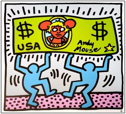 基思·哈林（据其作品）
《安迪老鼠III》，1990年

根据作品《安迪老鼠III》（1986年）制