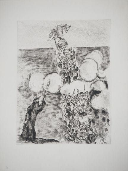 马克·夏加尔
马克·夏加尔（1887-1985）
《穿越红海》，约1939年

原版版画（莫里斯·波
